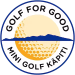 Mini Golf Kapiti Logo Golf ball with island in the background